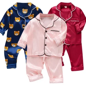 Unveiling Cozy Elegance: Baby Long Sleeve Suit in Silk Satin